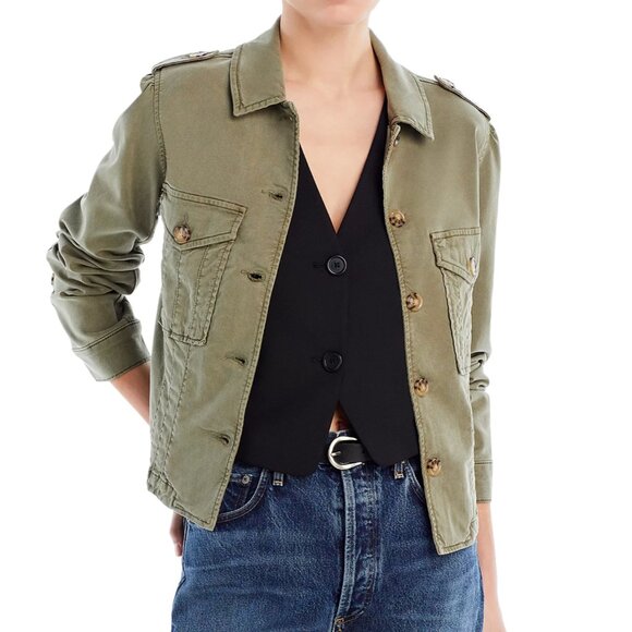 PAIGE Pacey Collared Jacket – Vintage Ivy Green, Size Small, like new - Picture 3 of 3